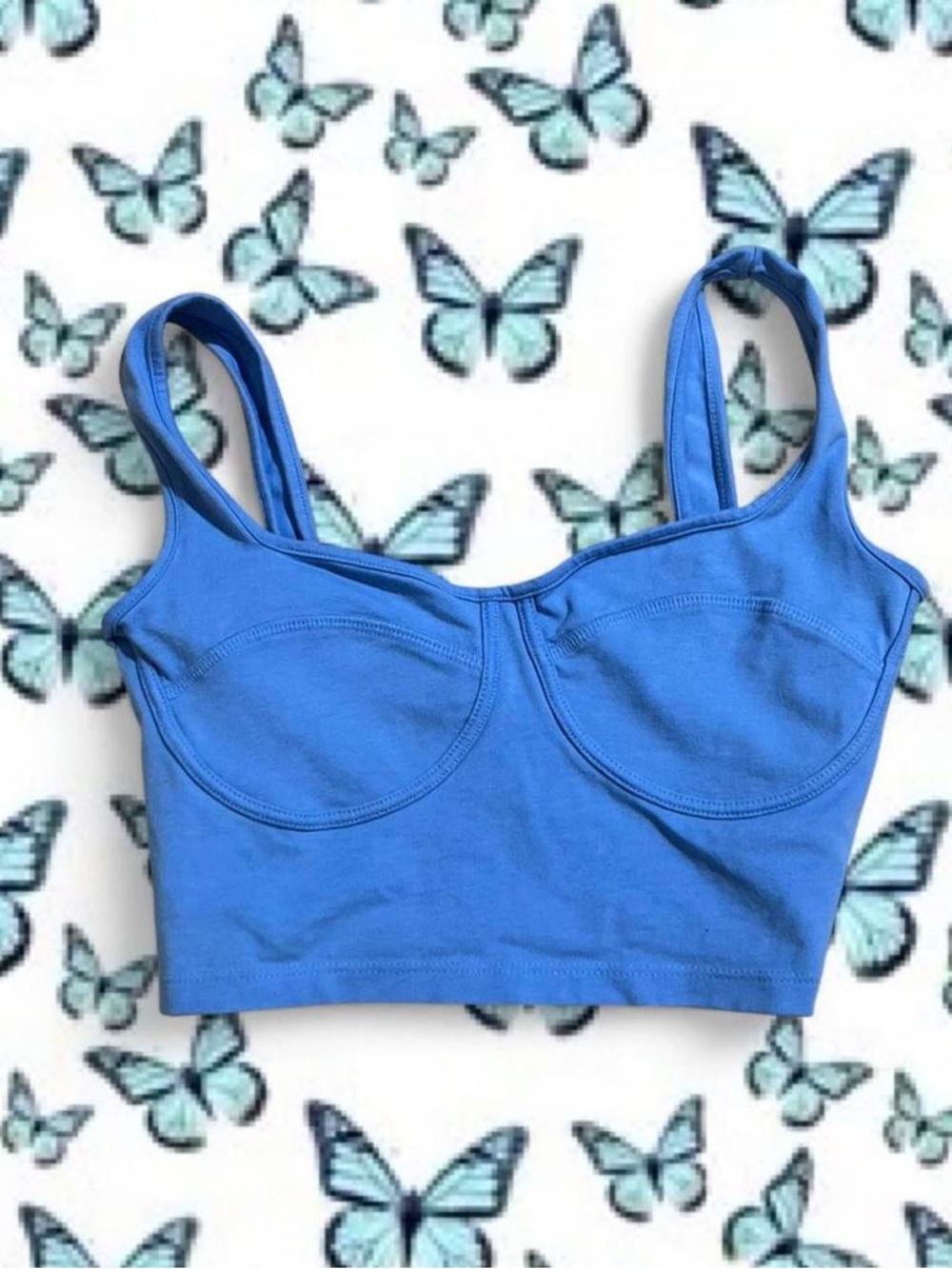 wild fable Blue Seamless Crop Bralette